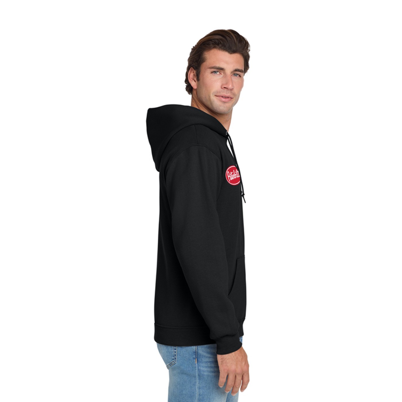 Image of Black Core Hoodie with Peterbilt Logo