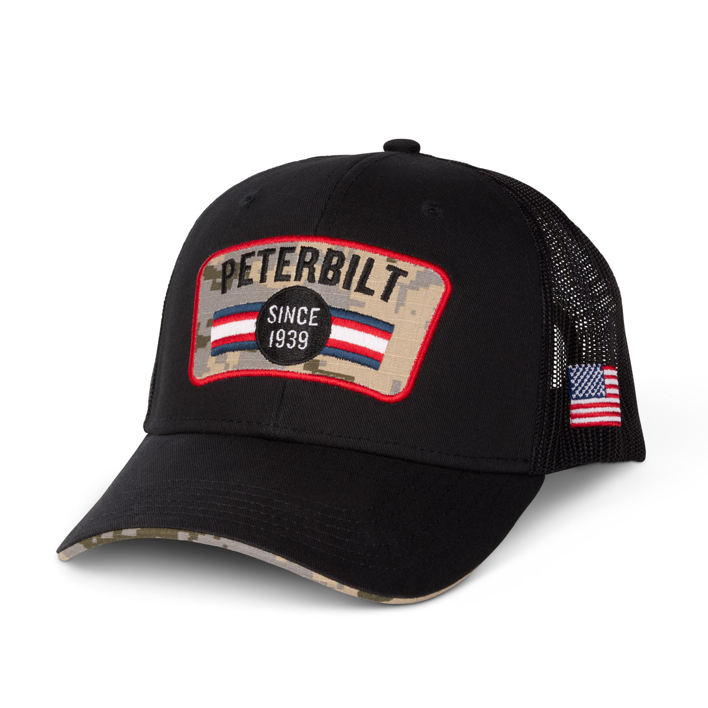 Cotton Chino Digital Camo Accent Cap Black Image
