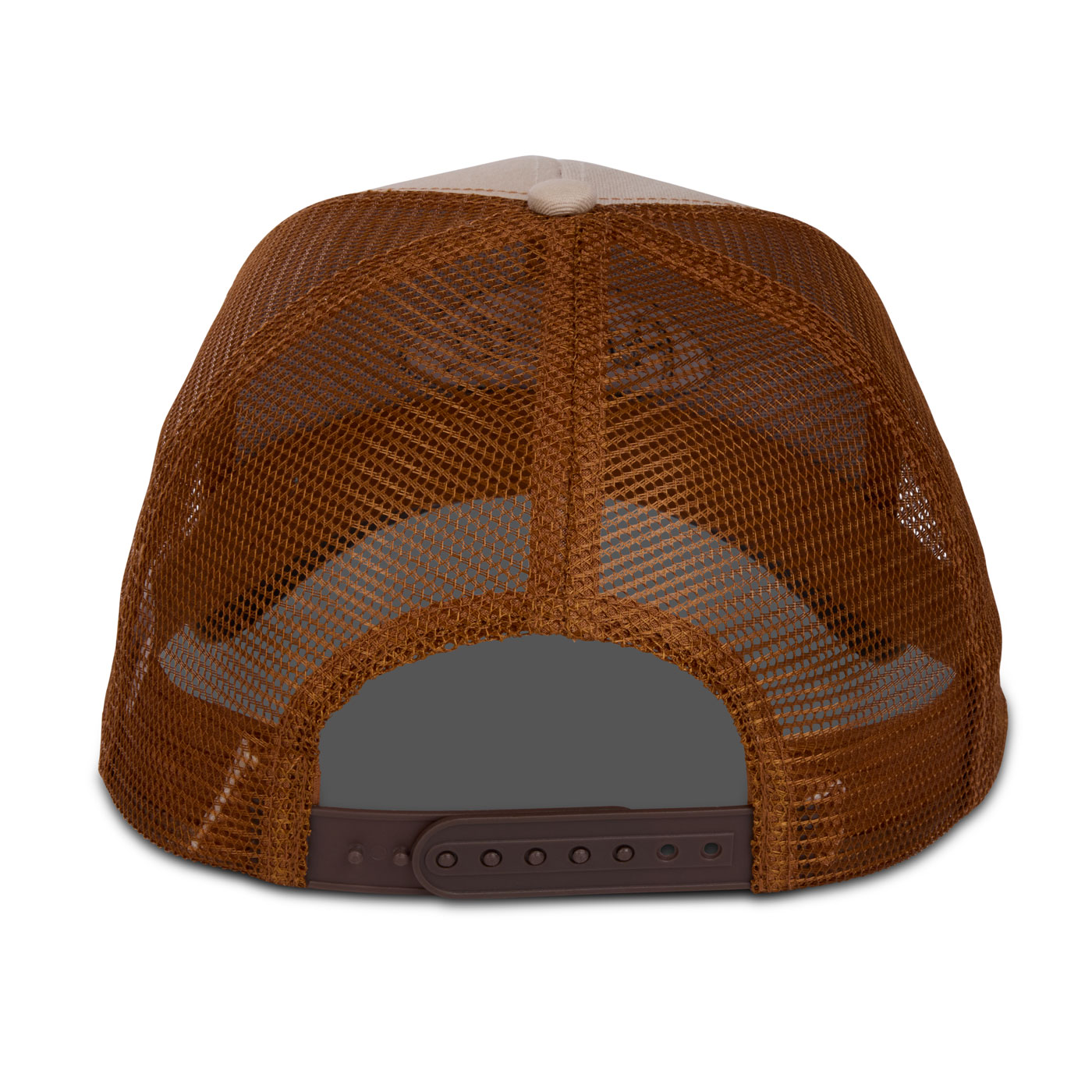 Beige Tri-Color Mesh-Back Logo Cap Brown Alternate Image