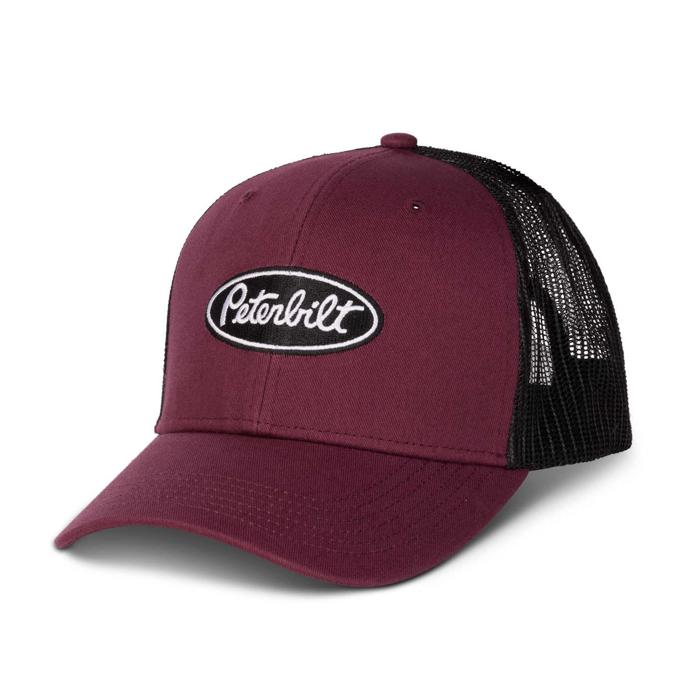 Two-Tone Logo Embroidered Mesh Cap