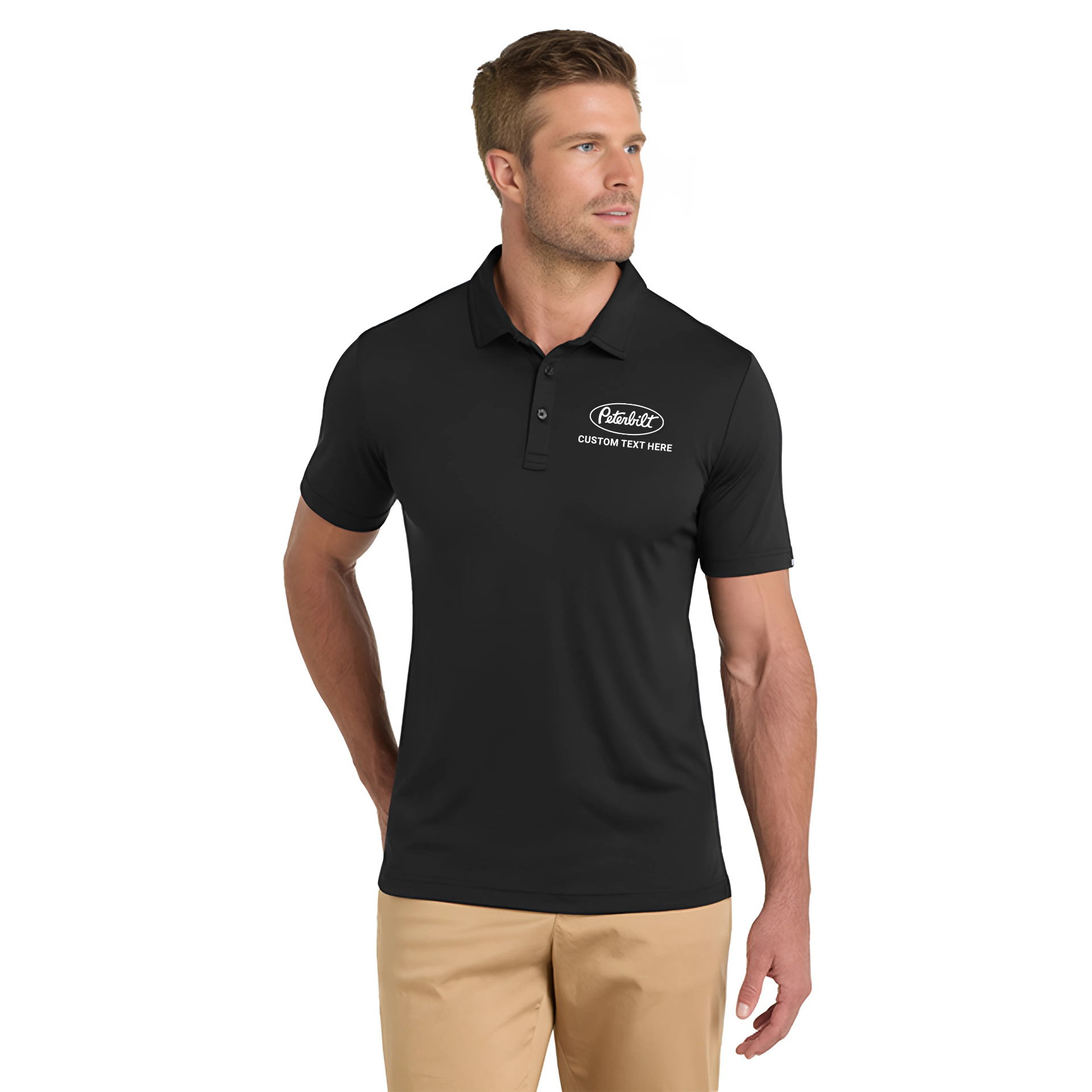 Black Men's TravisMathew® Personalized Performance Polo Alt Image
