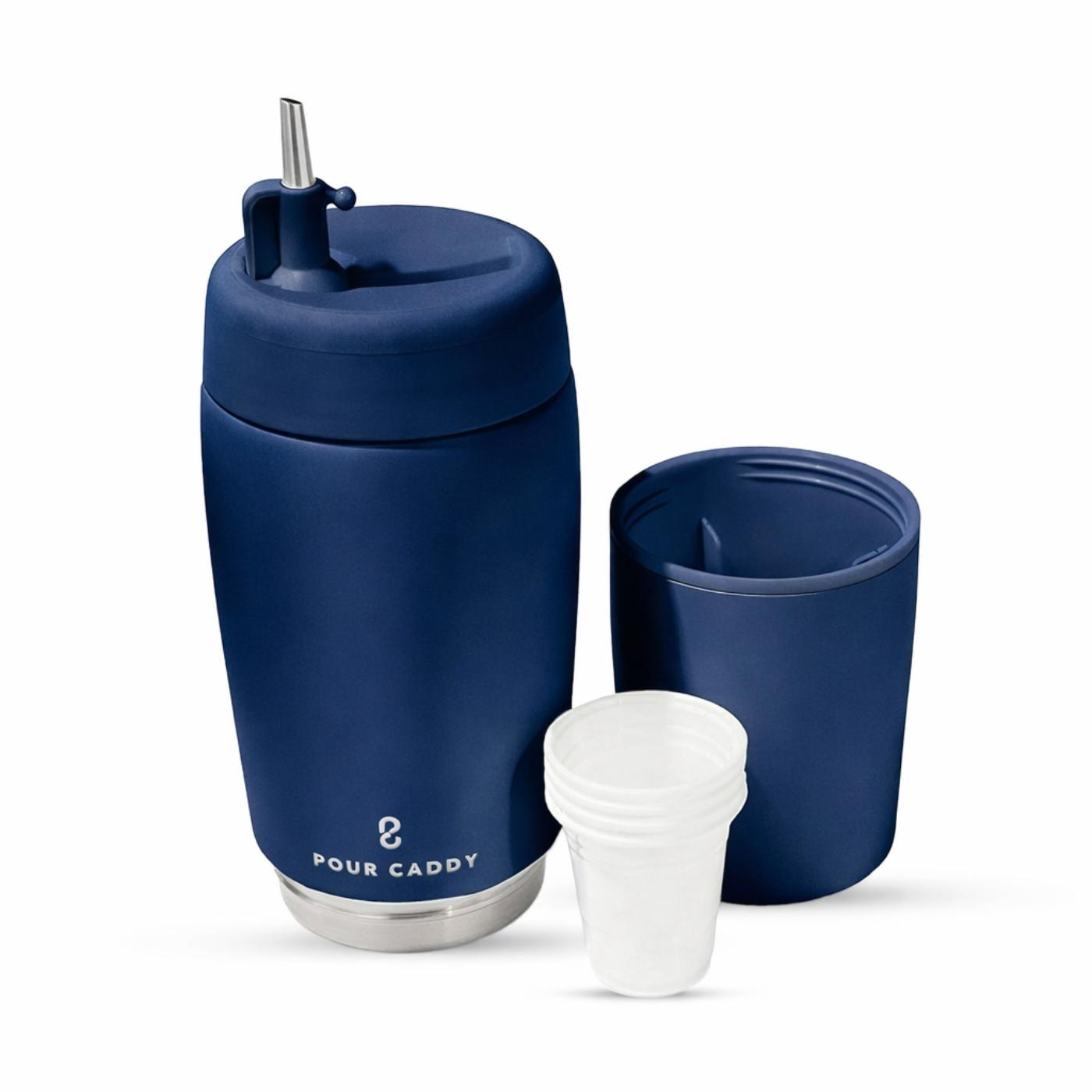 1 Alt Product Images for 20 oz Pour Caddy Stainless Flask Set