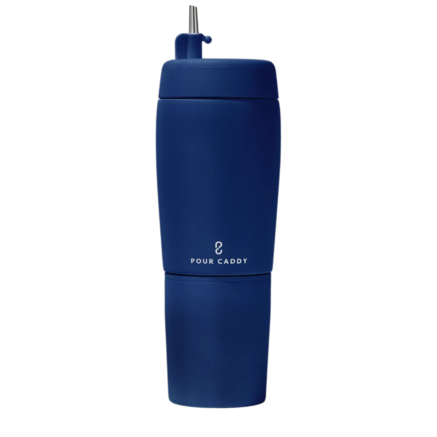 Navy 20 oz. Pour Caddy Stainless Flask Set