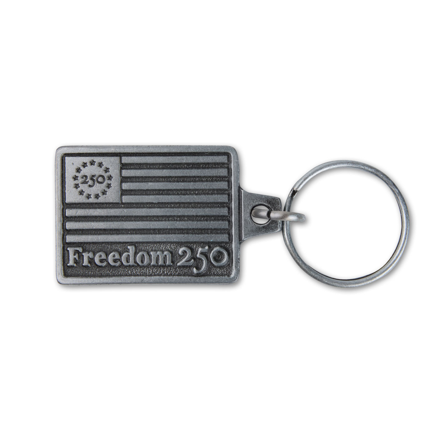 silver freedom 250 keychain