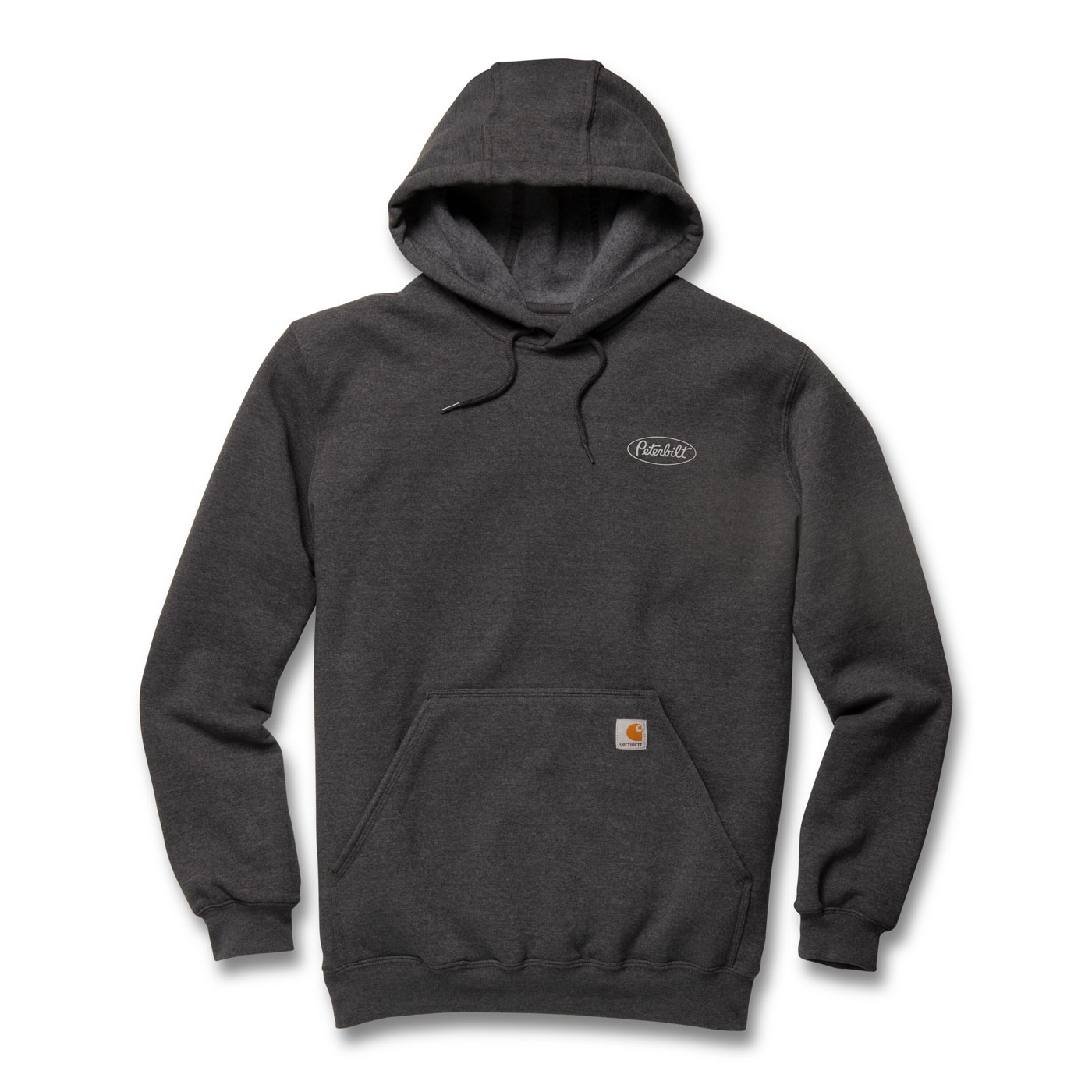 Carbon Heather Carhartt Midweight Hoodie with Gray Logo
